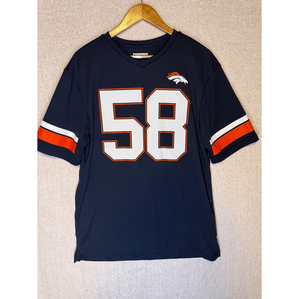Denver Broncos Von Miller #58 NFL Team Apparel Jersey Shirt Men's L Navy 2018